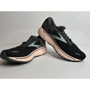 Brooks Ghost 14 Womens 7 B Black Pink Cushion Neutral Running Shoes 1203561B026